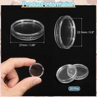 20pcs 22 5mm Silver Dollar Coin Holders Round Plastic Coin Capsule Acrylic