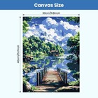 Landscape Paint By Numbers Kit For Adults wooden Bridge Arcylic Painting Kits   