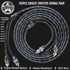 Sky High Car Audio 2 Channel Triple Shield Rca Cable Ofc Signal Wire 16ft 2 Ch