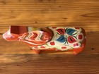 Vintage G a  Olsson 10    Genuine Swedish Folk Art Orange Wooden Dala Horse