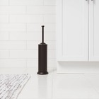 Metal Oil Rubbed Toilet Brush And Holder Set Bronze  Steel Construction