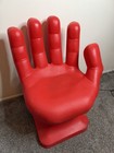 Rare Authentic 1970s Rotonics Molding Inc Hand Chair Red Rmi-i