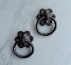 Vintage Old Style Iron Cabinet Drawer Door Ornate Knob Handle Pull 2pcs