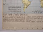 1957 Antique Major World Air Routes Atlas Map - Ency  Britannica World Atlas
