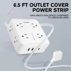 Wall Mountable Usb Surge Protector Power Strip  4 6usb Ports 3 8 16 Outlet Plug