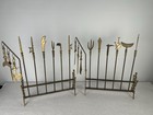 Vintage Chinese Arms Of Wushu Brass Martial Arts Weapon Set 18 Pc 15    W  Rack