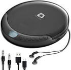 Portable Cd Player Anti Skip Walkman Stereo Earbuds Aux Ac Usb Cable Home Car