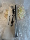 Set Of 2 Straws Reusable Metal Stainless Steel Tip Brush Bag Nib Free Shipping