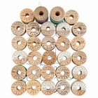 Lot Of 29 Vintage Belding Corticelli Pure Silk Thread Spools Vtg Wood Bobbins