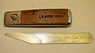 Vintage Hyde 2108 Factory Mill Knife Aluminum   Walnut Handle Made In Usa