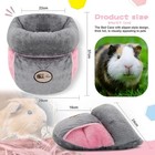 Yuepet Guinea Pig Bed Cuddle Cave Warm Fleece Cozy House Bedding 1pcs  Grey 