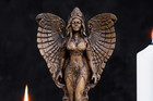 Lilith Statue Inanna Ishtar Wood Carved Astaroth Sumerian Wiccan Goddess Eve Art