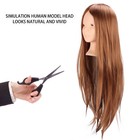 Long Hair Mannequin Head Light Brown Hairdresser Practice Training Head Cosm Chw