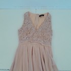 Ax Paris Dress 10 Pink Womens Sleeveless Lace V-neck Prom Long Ball Evening