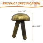 500pcs Brads Paper Fastener  15mmx21mm Metal Split Pin For Paper Craft  Bronze