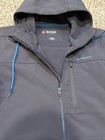 Simms Fishing Jacket Men Medium Gray Blue Guide Series Full Zip Softshell Hooded