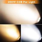 200w Led Stage Cob Par Light Dmx Warm White Cool Dj Wash Light Birthday Lighting
