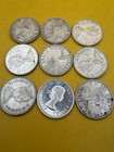 Lot Of 9 Canada 80  Silver Quarters 1951-1968  25   Approx 1 35 Troy Ounces