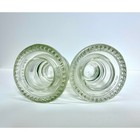 Vtg Hemingray 42 Clear Glass Insulators  Industrial Vibe - Lot Of 2  Made In Usa