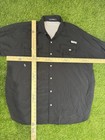 Columbia Bahama Black Fishing Shirt Breathable Mesh Xxl Mens