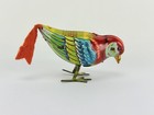 Vintage Wind Up Tin Litho Toy Bird Pecking Drgm Us Zone Germany 1940s - No Key