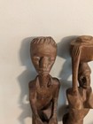 Vintage African Tribal Wood Hand Carved Man   Woman Great Condition 14 
