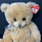 Nwt Ty Classic Tan Bixby Bear Plush 12  Stuffed Animal Polka Dot Bow Shaggy 2009
