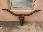 Metal Longhorn Steer Skull 4 Feet 9 Inch Wide Horns Western Cow Bull Head