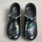 Dansko Black Iridescent Nursing Clogs Mules Size Us 9 - 9 5  40  Slip On Shoes
