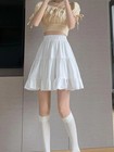Plus Size Summer Chiffon Lined Women s Skirt Casual High Waist A-line Pleated Mi