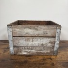 Vtg Ideal Guernsey Farms Dairy Wood Milk Crate Haledon New Jersey Carved Letters