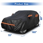 Suv Full Car Cover 6 Layer Peva cotton Waterproof Car Cover Up To 193  