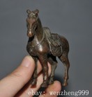 2 8 old Chinese Ancient Dynasty Bronze Fengshui Wealth Fine Horse Horse Statue