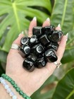 Black Obsidian Tumbled Crystal Stones  1 2 Inch To 1 5 Inch  Grade Aaa 