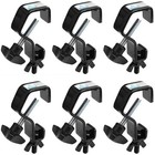 6 Pack Black Stage Light C Clamps Fits 1 -1-1 8  Truss Heavy Duty 30 Lbs