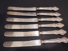 6 Clean 1906 International Silver  Moselle Grape Silver Plate Knives Bright