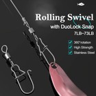 New Fishing Connector Rolling Swivels Barrel Bearing With Snap Fit For All Water