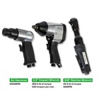 50 Pieces Air Tool Kit  Impact Wrench  Ratchet Wrench  5-air Hammer W chisels