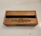 Vintage Mid Century Hollywood Regency Gold Tone Tissue Box Holder 10 5    Roses B2