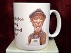 Vintage Leanin Tree Mug Old Man Coffee Cup  Mike Scove Rich Or Good Lookin