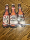 Vintage 1980s Budweiser Beer 3 Bottle Paper Advertising Sign 