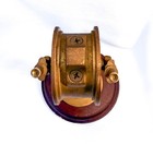Vintage Brass Nautical Ship Engine Room Telegraph Nautical Wood Base 6 5    Decor