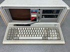Ibm 5155 Vintage Portable Computer Amber Crt Monitor Mechanical Keyboard Beige
