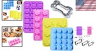 Luxury 7-pack Animal Paw   Bone Silicone Molds For Dog Lovers - Easy To Clean
