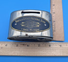 Vintage Baraga County National Bank Company Advertising Metal Coin Bank