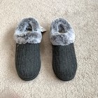 Bobs From Skechers Keepsakes Ice Angel Gray Memory Foam Slippers Women   s Sz 5 5