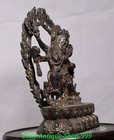 8  Old Tibet Buddhism Bronze Gilt 6 Arms Mahakala Wrathful Deity Buddha Statue