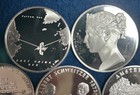Lot 5 International Society Postmaster Sterling Silver Medals Total 101 3 Grams
