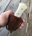 Leather Knife Sheath Pancake Sheath Fixed Blade Knife Belt Sheath