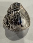 King Baby Studio 925 Silver Men s Chosen Skull Cross Signet Ring Size 13